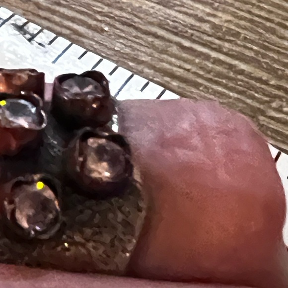 Handmade Vintage Sterling Silver and Copper Gemstone Ring - Picture 9 of 16